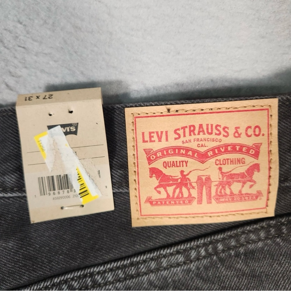 Levi's Women's Wide Leg Jeans - Charcoal Black - Picture 5 of 7